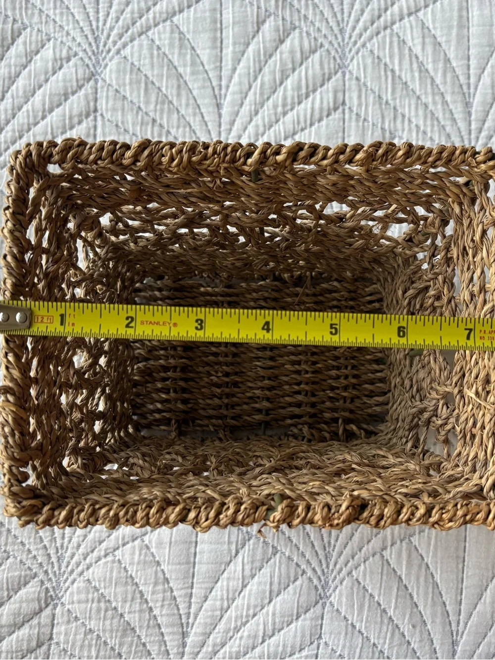 Handwoven Seagrass Storage Basket - Natural Brown